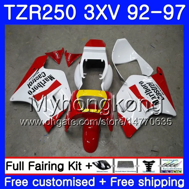 Kit per YAMAHA TZR 250 3XV YPVS TZR-250 92 93 94 95 96 97 245HM.3 TZR250RR RS TZR250 stock bianco caldo 1992 1993 1994 1995 1996 1997 carenatura