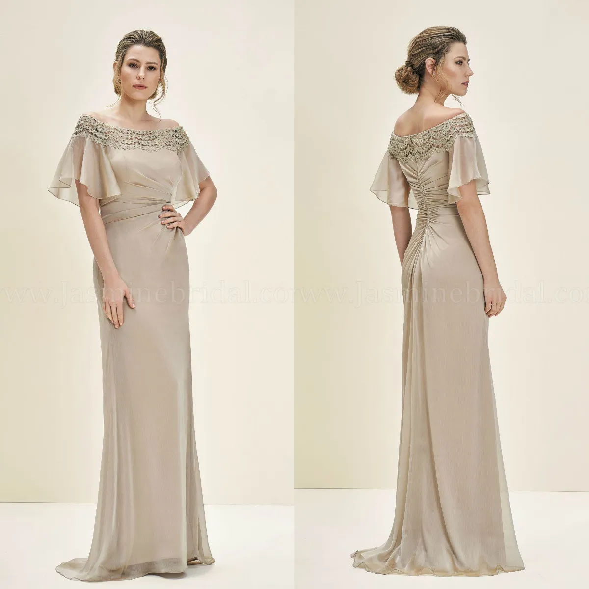 Jasmine Champagne Chiffon Mother Of The Bride/Groom Dress Perfect ...