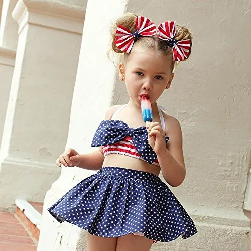 Ins zomer baby meisjes kleding set kinderen halter bowknot crop tops + sterren rok shorts + barrete meisje kinderen outfit set 14805