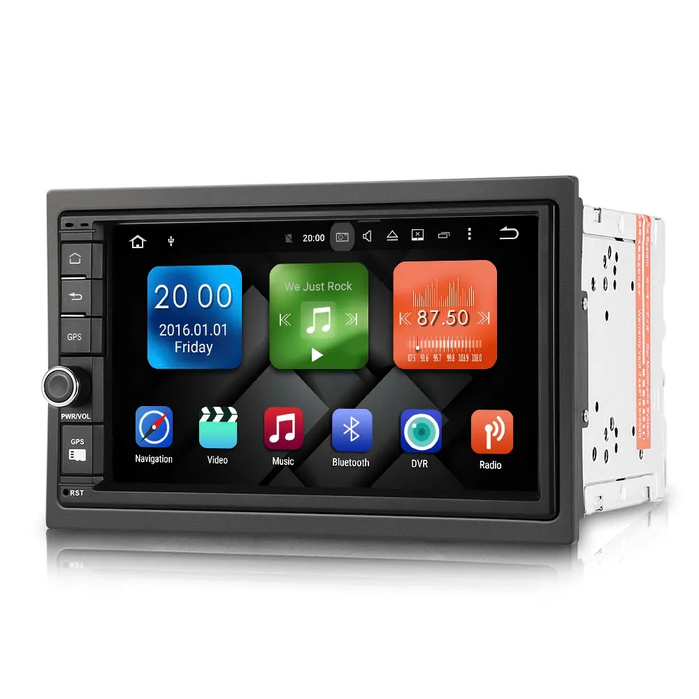 7 tums dy7003 - Mg Android 6.0 bilspelare pekskärm med navigering 2 Din bil DVD