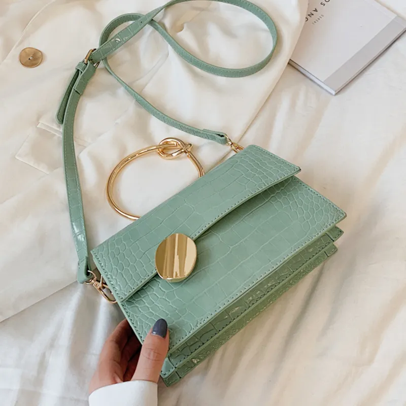 Matcha vert PU cuir chaîne Design sacs à bandoulière femmes petite chaîne sac à main petit sac sac à main dames sacs de soirée