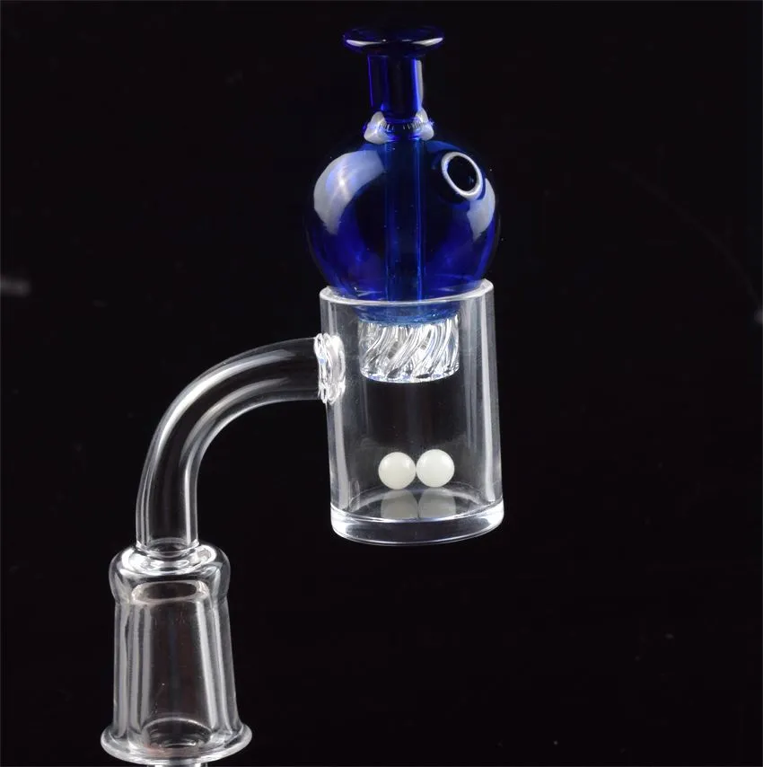 Senaste Design XXL Quartz Banger 10mm 14mm 18mm Kvinna Man Kvartsspik med Spinning Carb Cap Terp Pearl För Oljeplattor Glas Bongs