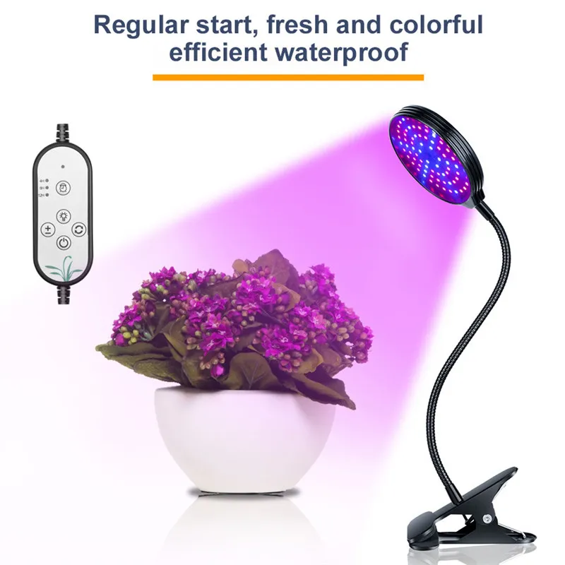 Promoção de fotossíntese lâmpadas LED lâmpadas de plantas 5 modos 360 graus de crescimento de flores rotativas luzes plantas crescendo lâmpada MS003