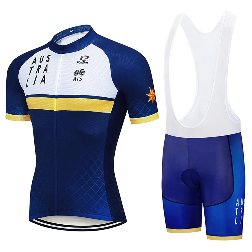 Ventes directes d'usine Moxilyn 2020 Australie Maillot de cyclisme 9D Bib Set VTT Vêtements de vélo Vêtements de vélo respirants Maillot court pour hommes Maillot Culotte