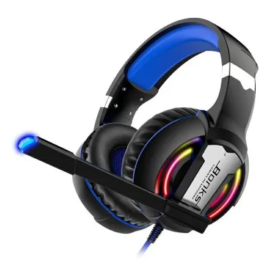 Bonks G1 Gaming Headset PS4 Headphones Game Earphones Wired Bass Stereo Casque med mikrofon för PS4 Ny Xbox One Laptop Tablet Gamer