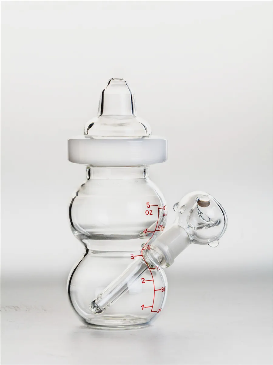 New Fab Egg Baby Bottle Oil Rigs hookahs water pipe glass bongs with pinholes diffuse with 14mm joint sturdy quality