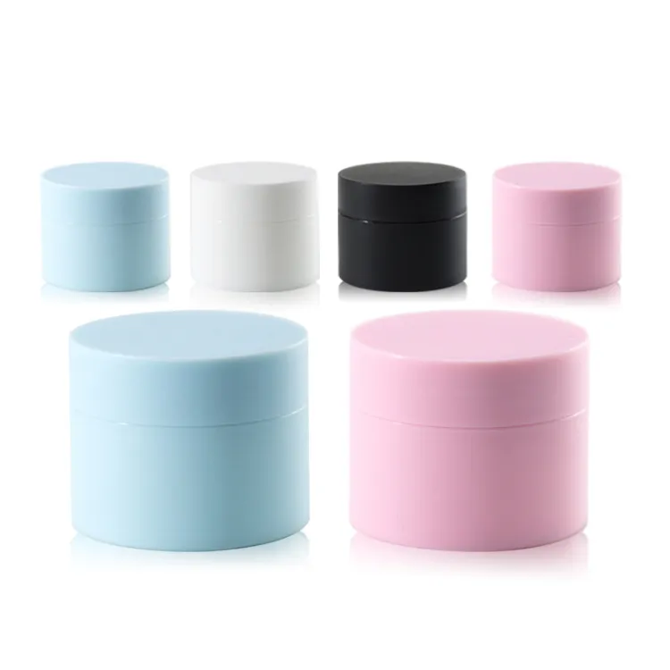 Empty Cosmetic Bottle Container 5g 15g 20g 30g Plastic Cream Jar Makeup Sample Jars Cosmetics Packaging Black