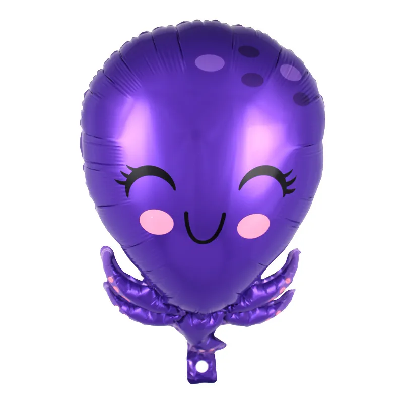 Sea world cute fish octopus foil balloons birthday party decoration ocean animal air ball holiday kids toy supplier