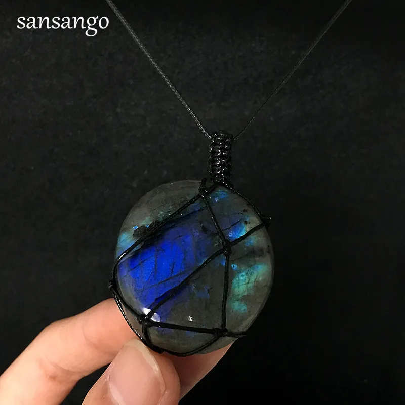 Dragon's heart natural labradorite necklace discount