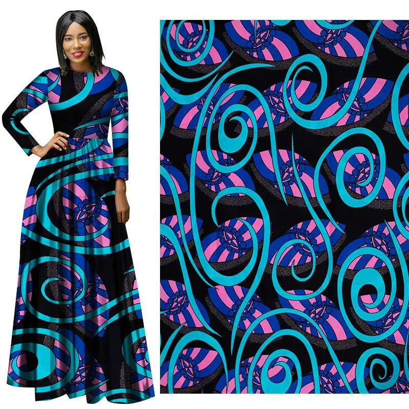 New algodão macio Tecido Moda Africano Wax Imprimir Tecido padrão colorido Ankara Africano Fabric Batik de vestido de festa