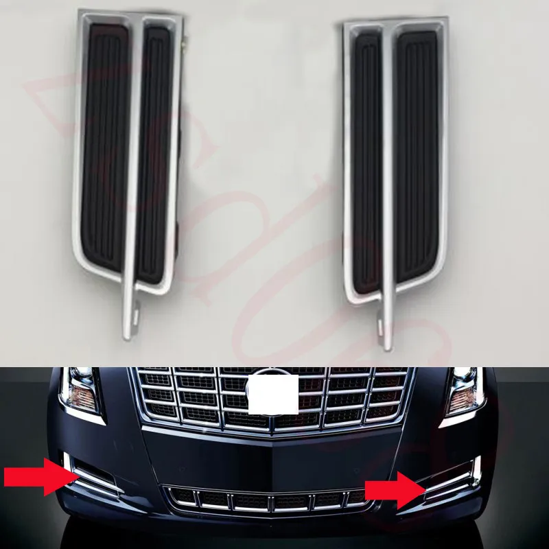 Evan-Fischer Bumper Grille Set – 2013-2015 Cadillac XTS, Left & Right, Black/Chrome, Direct Fit