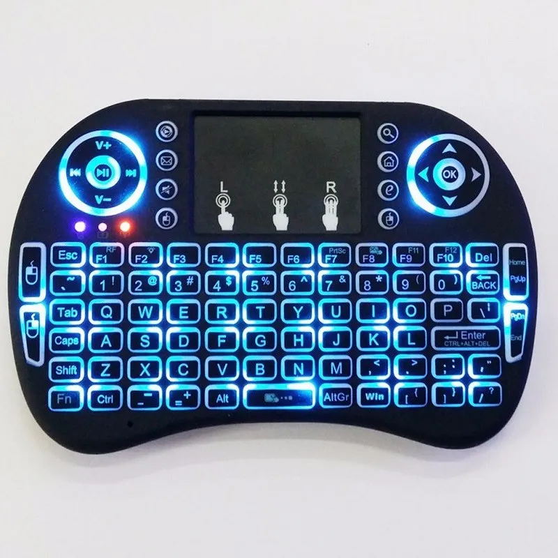 i8 2.4GHz Wireless Mouse Gaming Keyboards Backlight Multi-color Backlit Mouse Remote Control for TV Android Boxes MXQ PRO t95 X96 tx3 h96