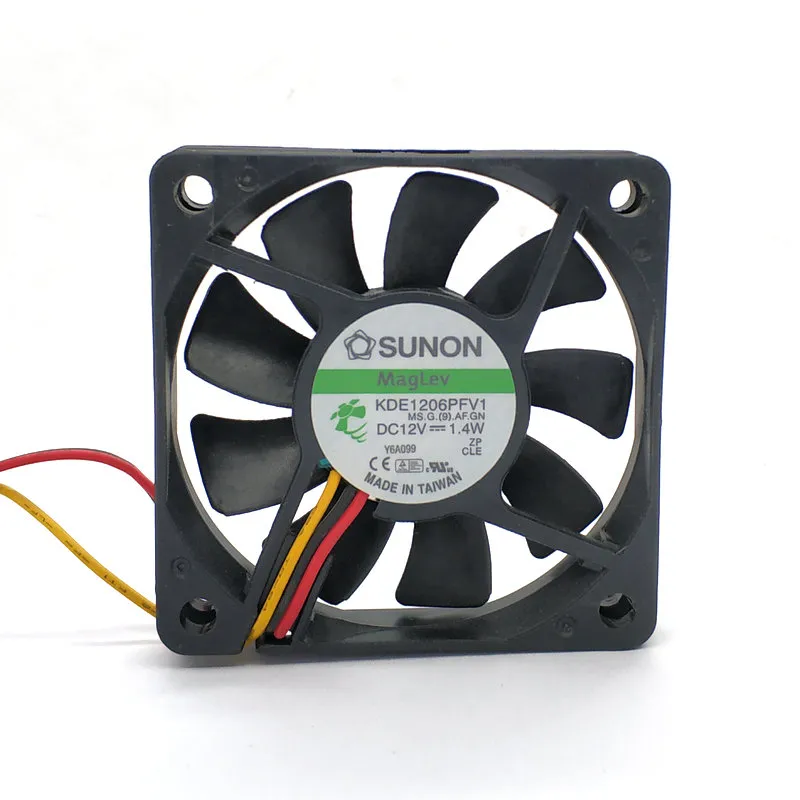 Nytt original för Sunon KDE1206PFV1 DC12V 1.4W 6cm 60*60*10 mm Mute Cooling Fan