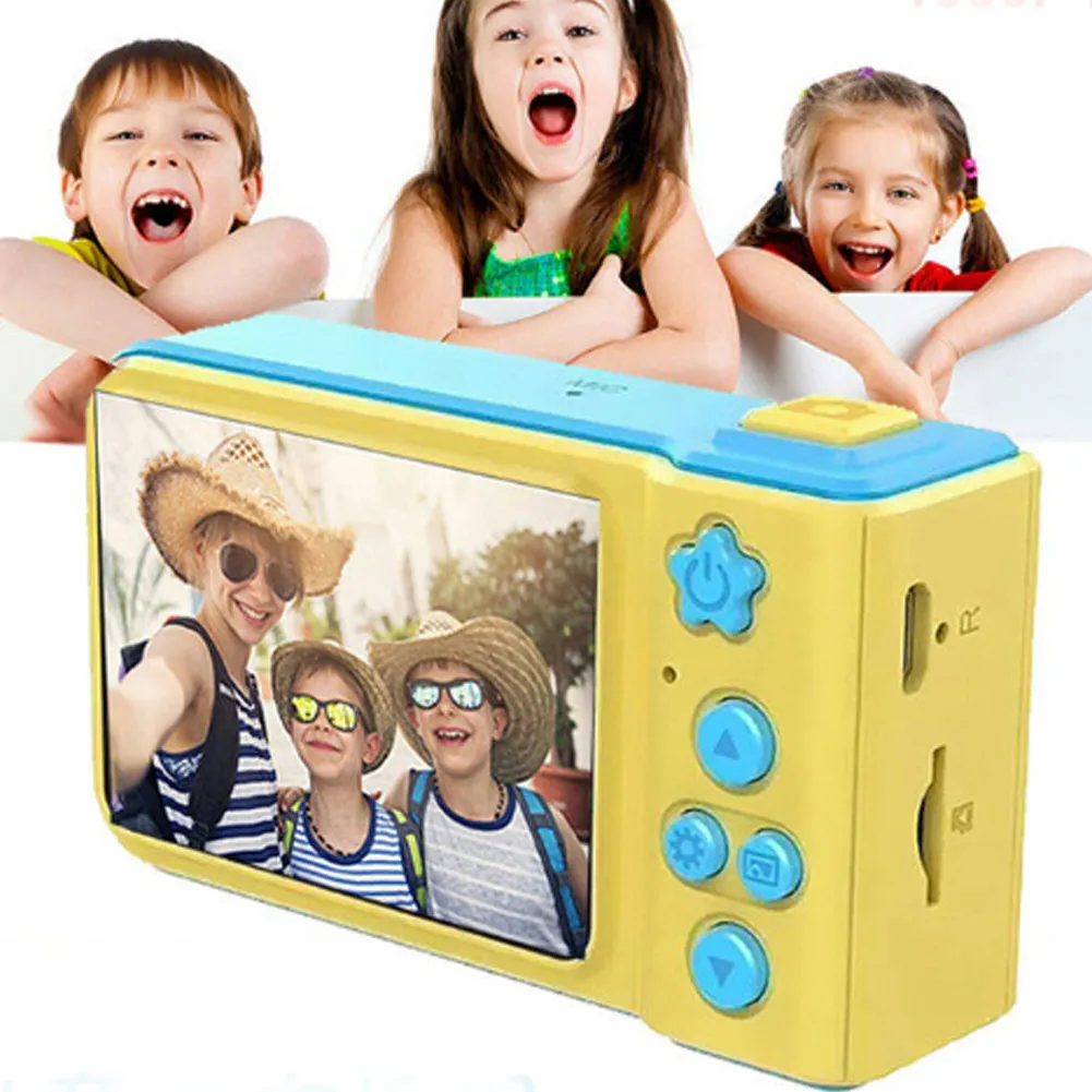 Mini Cartoon Digital Camera For Kids Cute Cartoon Design, 1080P Video