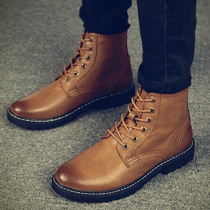 Warme Mannen Winterlaarzen voor Man Warm Waterdichte Regen Laarzen Schoenen  2018 Nieuwe Heren Enkel Sneeuw Boot