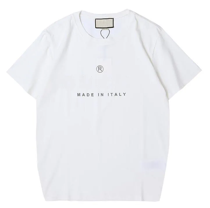 Summer Designer T Shirts For Men Tops Italy Letter Print T-Shirt Mens Clothing Brand Short Sleeve Tshirt for Women