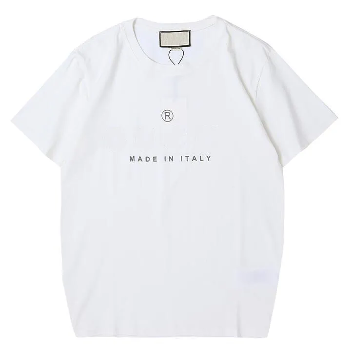 Magliette estive firmate da uomo Top Italia T-shirt con stampa lettera Abbigliamento da uomo T-shirt manica corta da donna