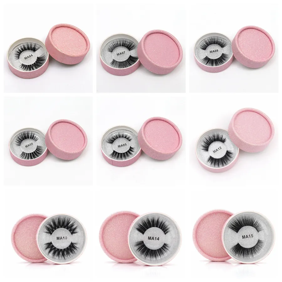 3D Faux Cils De Vison Faux Cils De Vison 3D Cils De Protéines De Soie 100% Faits À La Main Naturel Faux Cils Avec Boîte Cadeau Outils De Maquillage RRA645