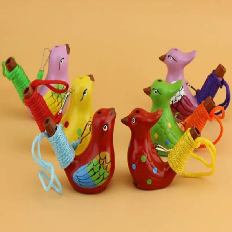 120 pcs/lot en céramique oiseau d'eau sifflet tacheté paruline chanson gazouillis décoration de la maison Figurine pour enfants enfants cadeaux