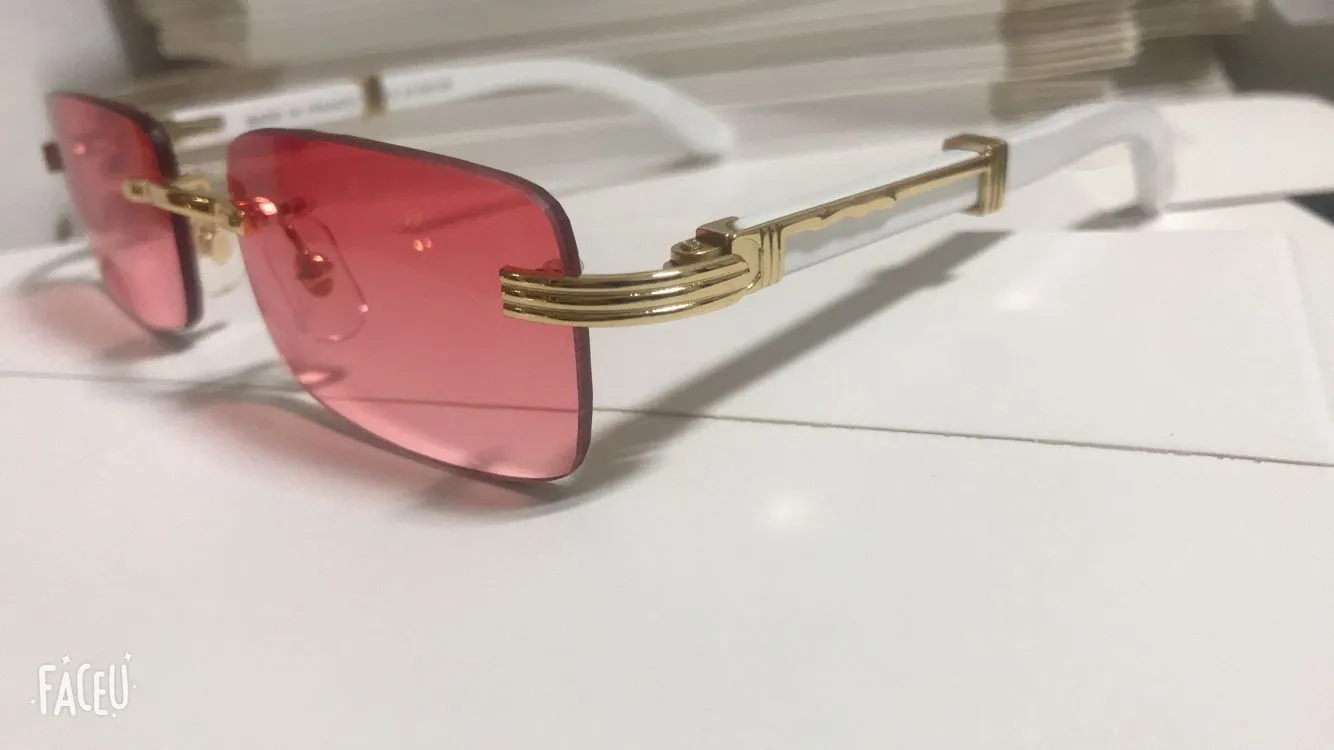 Óculos quadrados búfalo chifre de vidro plástico perna de madeira óculos de sol qualidade qualidade ouro bambu de bambu óculos de quadro sem lunetas