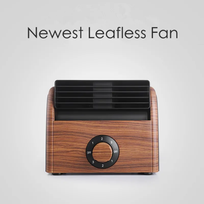 Newest Leafless Fan Air Conditioner Cool Wind Desk Electric Portable Silent Bladeless Fan for Home Car Bedroom Office HHA324