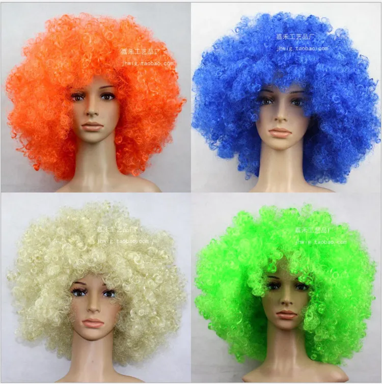 Shuowen krullend pruik vol synthetische afro haar pruik simulatie menselijke cosplay pruiken voor feest en prestaties Perruques DHL gratis verzending