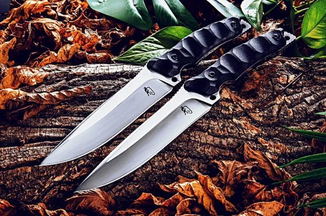 1Pcs High End Survival Straight Knife D2 Drop Point Mirror Polish Blade Full Tang Black G10 Handle Fixed Blades Knives With Kydex