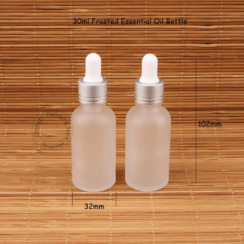 Bottiglia di olio essenziale di vetro da 30 ml Vaso contagocce smerigliato 1OZ Contenitore cosmetico da donna Vaso da 30 grammi SampleTest