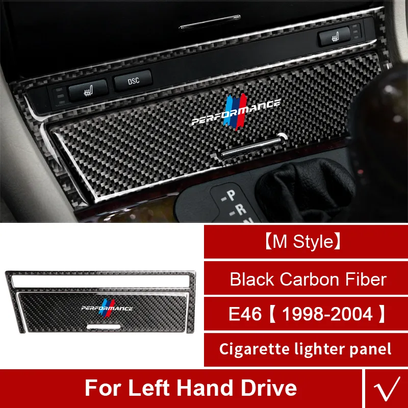Schaltknauf Box Panel Abdeckung Trim Echt Carbon Faser Aufkleber Für BMW  E46 1998-2005 Auto Innen Dekoration zubehör