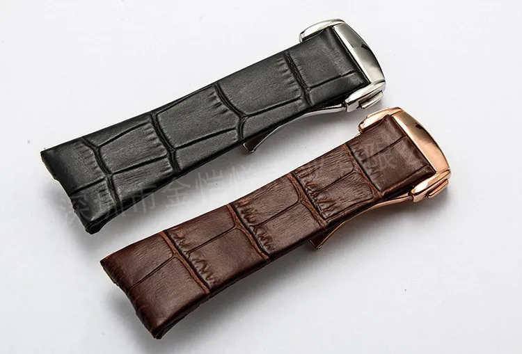mamimi watch band Constellation head grain Double Eagle series crocodile pattern waterproof leather strap Men and women 23mm17mm