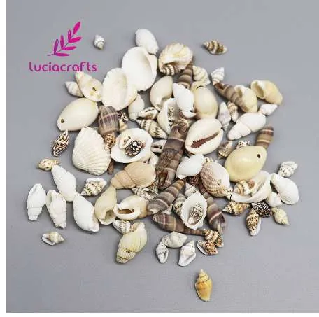 Lucia Crafts 50g (alrededor de 80 piezas) Multi Tamaño Natural Beach Fashion Seashells Flojo Beads DIY Handcrafts Decoración 056005001