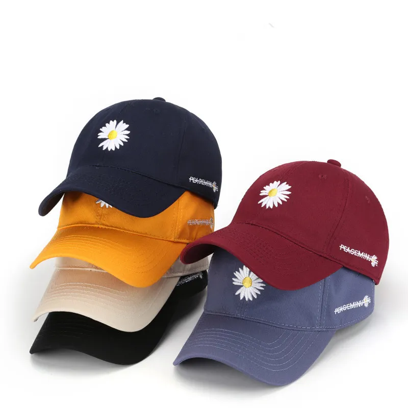 Mens Hats Hot Sale Latest Fashion Casual Cap Letter Embroidery Adjustable Cotton Baseball Caps with 6 Colors Streetwears