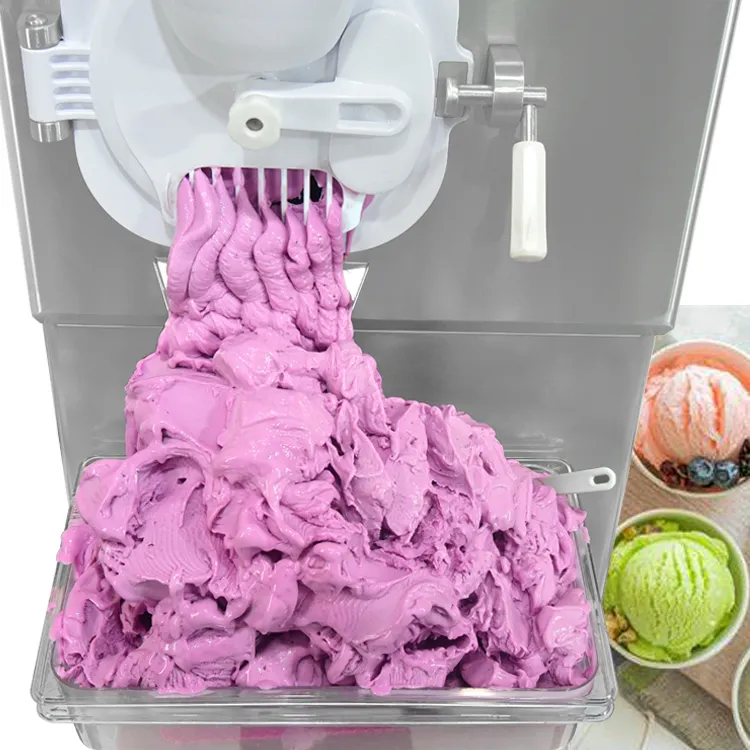 Commercial Kitchen High Capacity Gelato Hard Ice Cream Machine Stainless Steel 85 100L h CE Certified 2024 Model