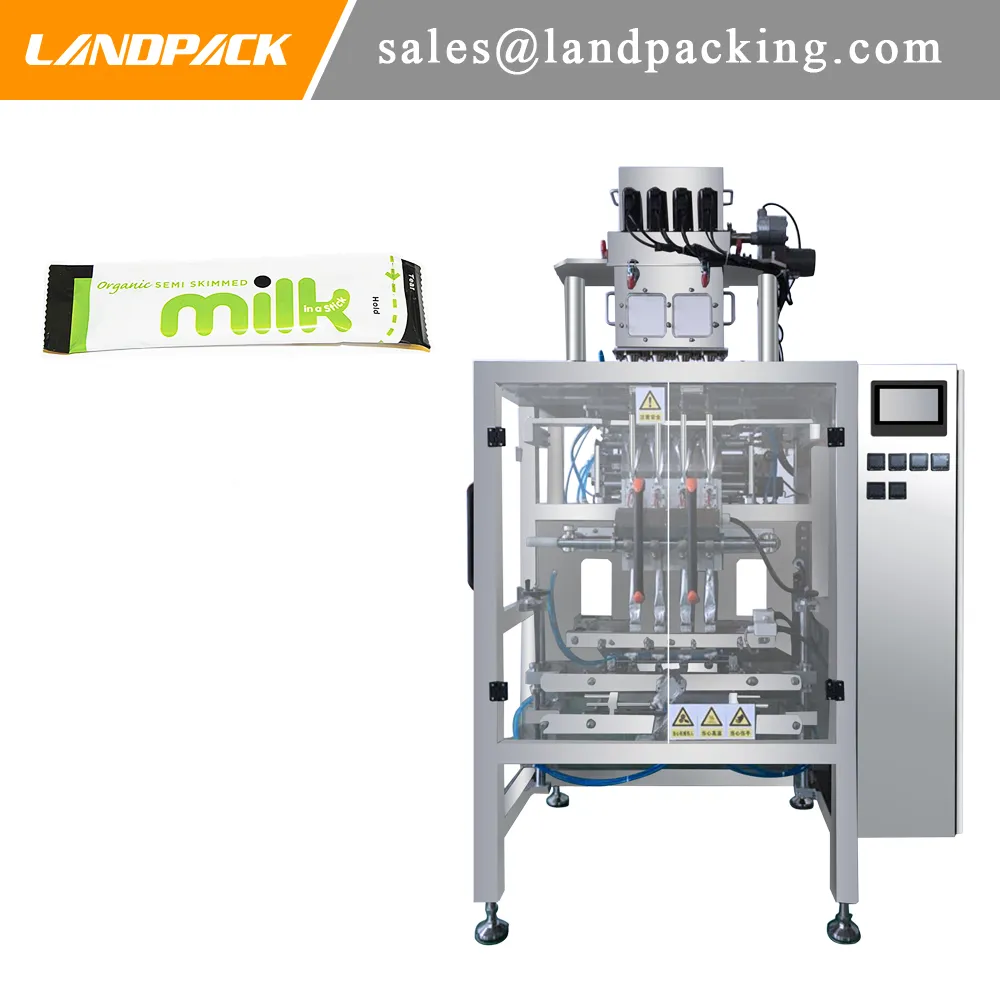 Multi Lanes 4 Linje Mjölkpulver Fyllning och tätningsmaskin Sachet Förpackningsutrustning