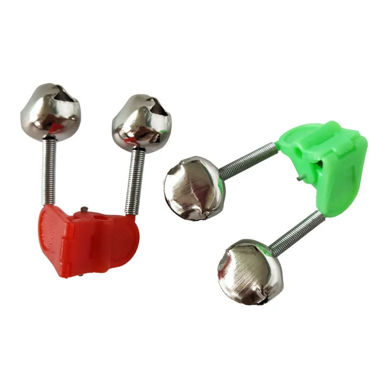 Fishing Bite Alarms With Rod Clamp Tip Clip Bells Green ABS