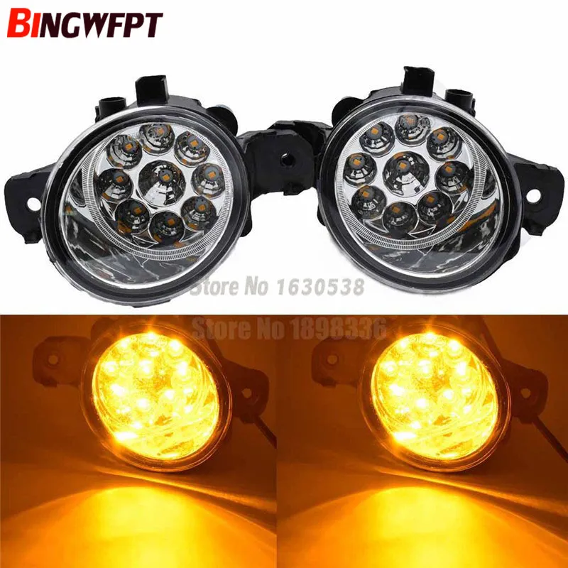 Car Styling Front LED Fog Lamps Fog Lights 26150-89905 For NISSAN PRIMERA WP12 P12 2002 2003 2004 -2015 1 SET (Left + right)