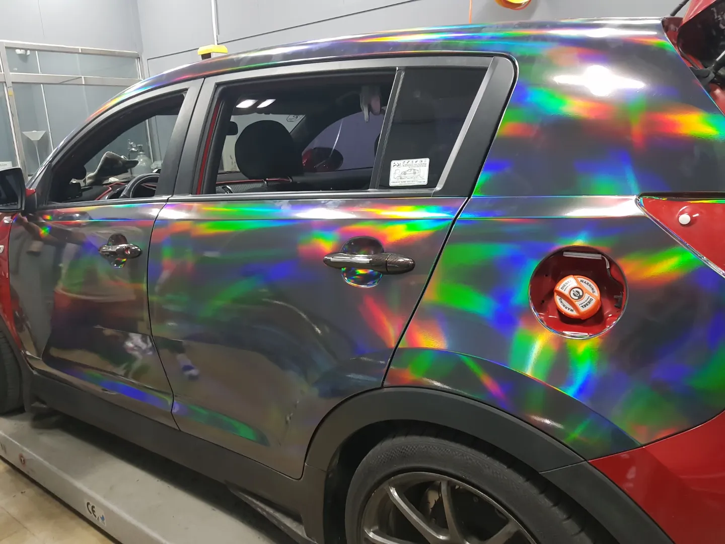 Black Neochrome Film Holographic Chrome Vinyl Wrap Roll Diy - Temu