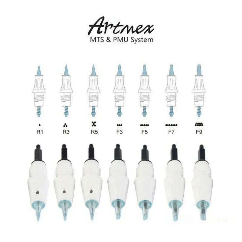 Micro Needle Cartucho Dicas para ArtMEX V8 V6 V1 V11 V9 Permanente Maquiagem Tatuagem Máquina Derma Pen Dr.Pen MTS PMU Cuidados com a pele Beleza