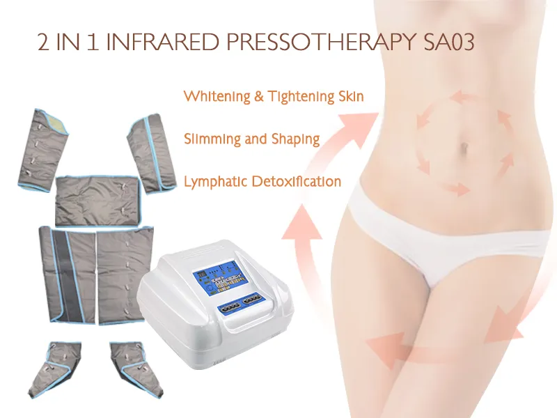 Perda 2EM1 Super Peso equipamentos de ar Presso Operação Slimming Suit Far Infrared Spa Slimming Detox Máquina