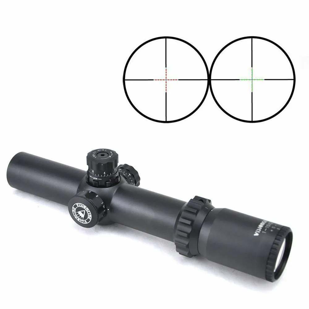 Visionking Opitcs 1-10x28 Rifle Scope 35 mm Taktisk Huntig Sikt Shock Motstånd 223 308 300