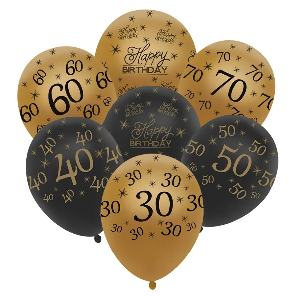 Qifu 30th Balloons 40th Ballons 50th Birthday Ballons Number 60th 70th Decorations誕生日パーティー用品贈り物