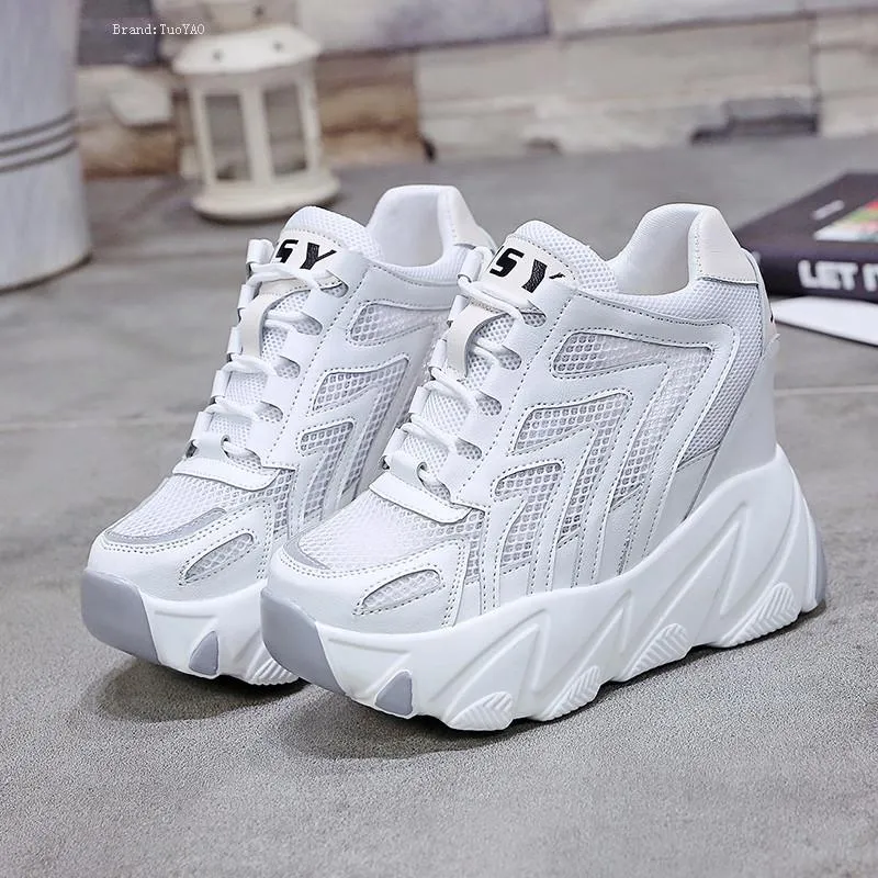 * Hot Sale-Women High 2019 Summer Height Women Height Increasingbts 10 CM Sole Trainers White Shoes