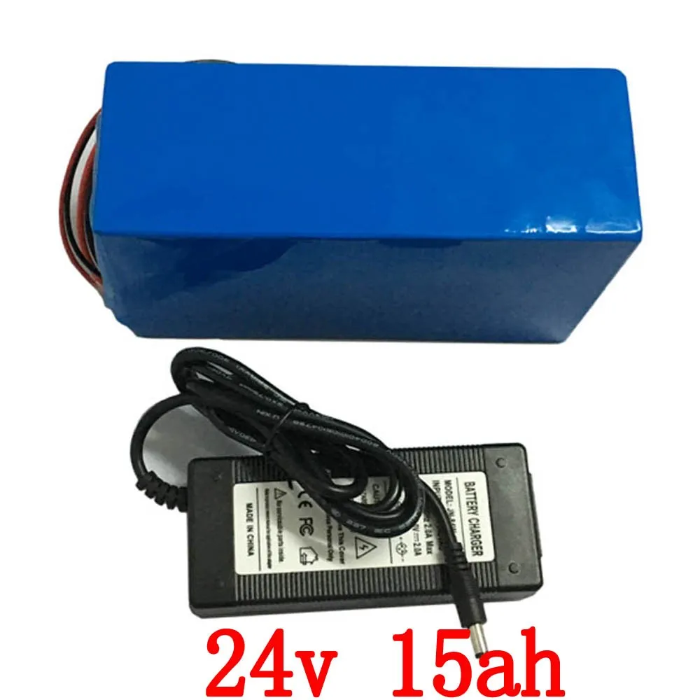 24v 15ah lithium battery pack 24v 15ah battery li-ion for 24v bicycle battery pack 350w e-bike 250w motor with 15A BMS + Charger