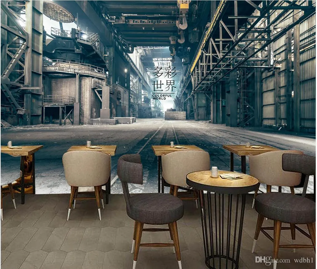 3d Wallpaper Custom Photo Mural Nostalgic Factory Lounge Bar Restaurant ...