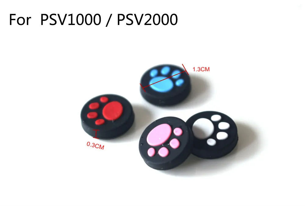 PSV1000 / PSV2000 용 4 가지 색상 Cat Claw 고무 실리콘 조이스틱 캡 엄지 손가락 그립 그립 캡