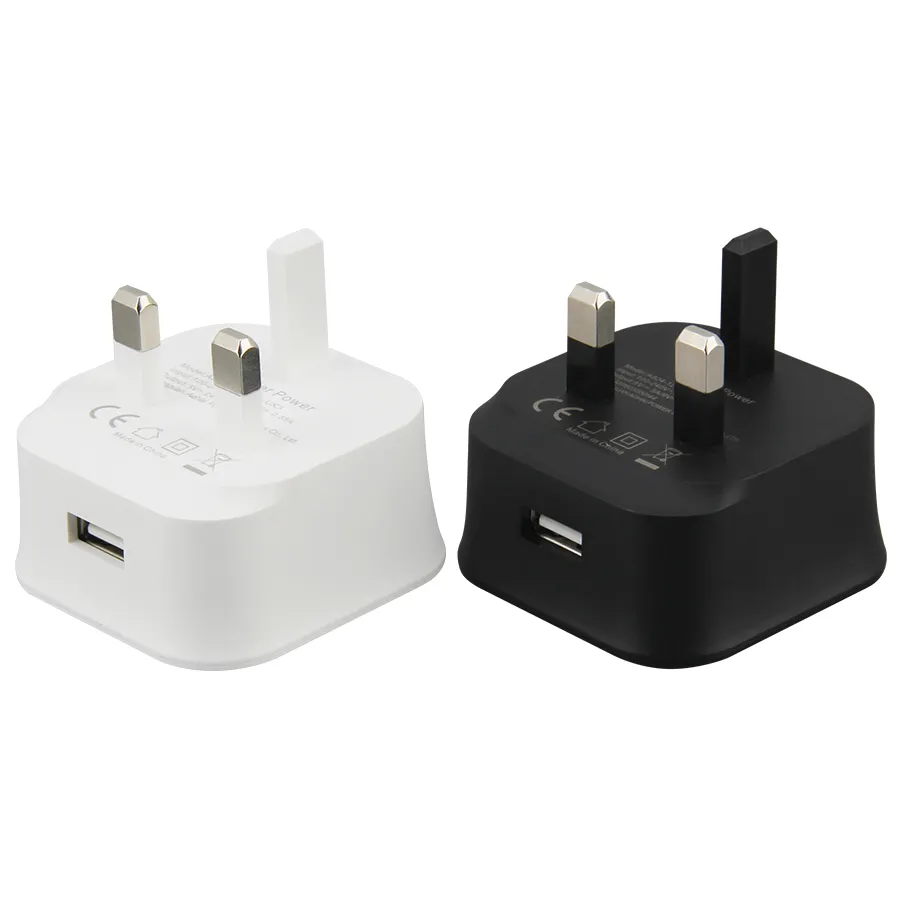 USB-oplader Travel UK Plug 2A Fast Charging Adapter Single Wall Charger voor Samsung Xiaomi Sony