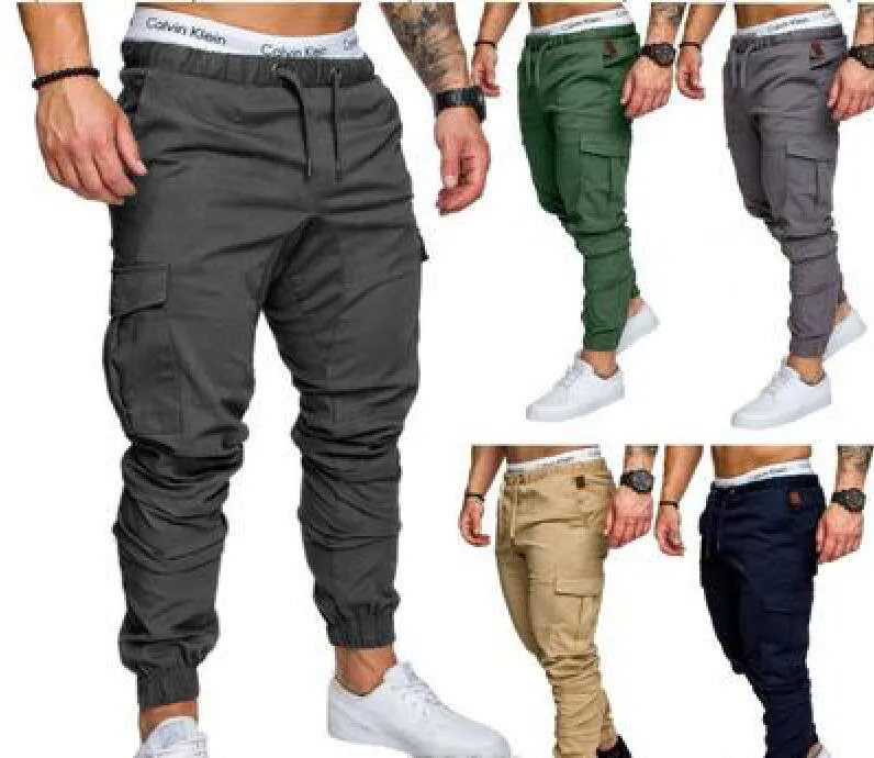 Mode mens cross-byxor jogger chinos skinny joggare kamouflage män nya mode harem byxor långa solida färgbyxor män byxor 4xl