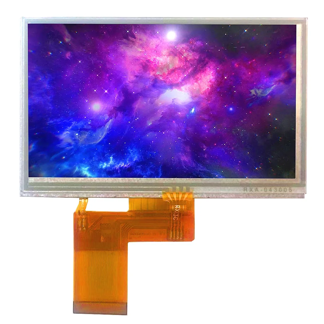 4.3 인치 TFT LCD 디스플레이 IPS 모델 480x272 저항성 터치 스크린이있는 RGB 인터페이스