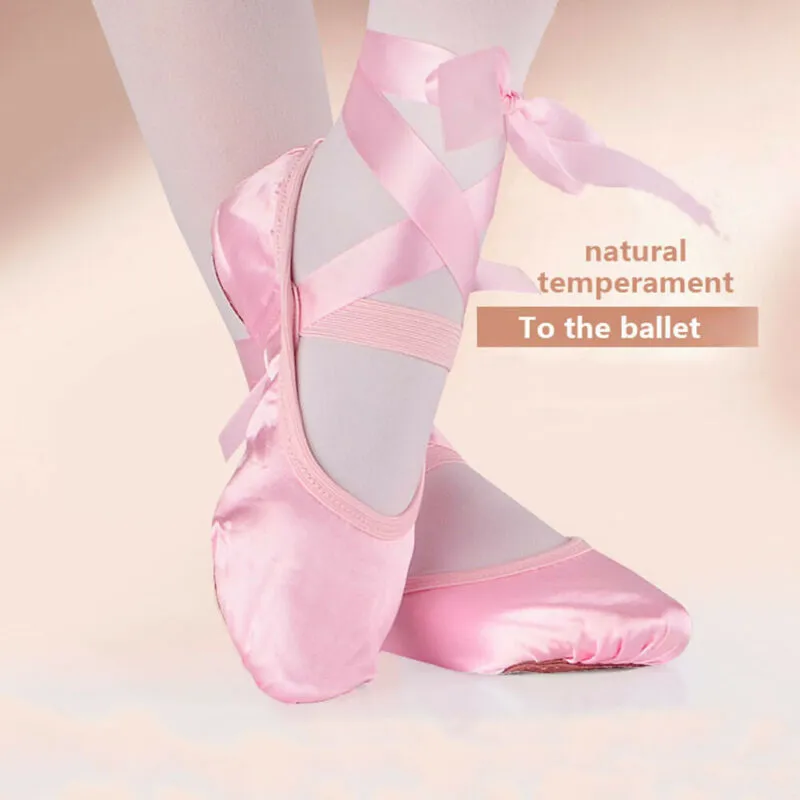 Chaussures de Ballet en Toile pour Femme et Enfant, Pantoufles de Danse à  Semelle Souple, Professionnelles et d'Entraînement
