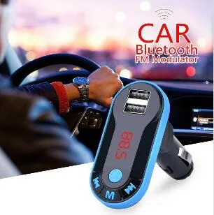 2020 Araç Bluetooth FM Modülatör mp3 müzik çalar eller serbest çağıran çift USB kart